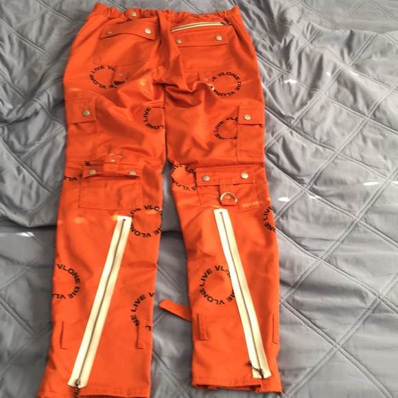 vlone pants orange